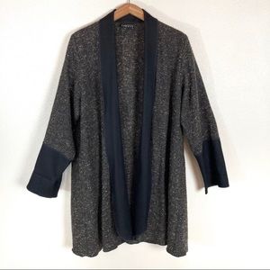 Beppa Wearable‎ Art Long Wool Oversized Black Brown Coat Women’s Sz Small
